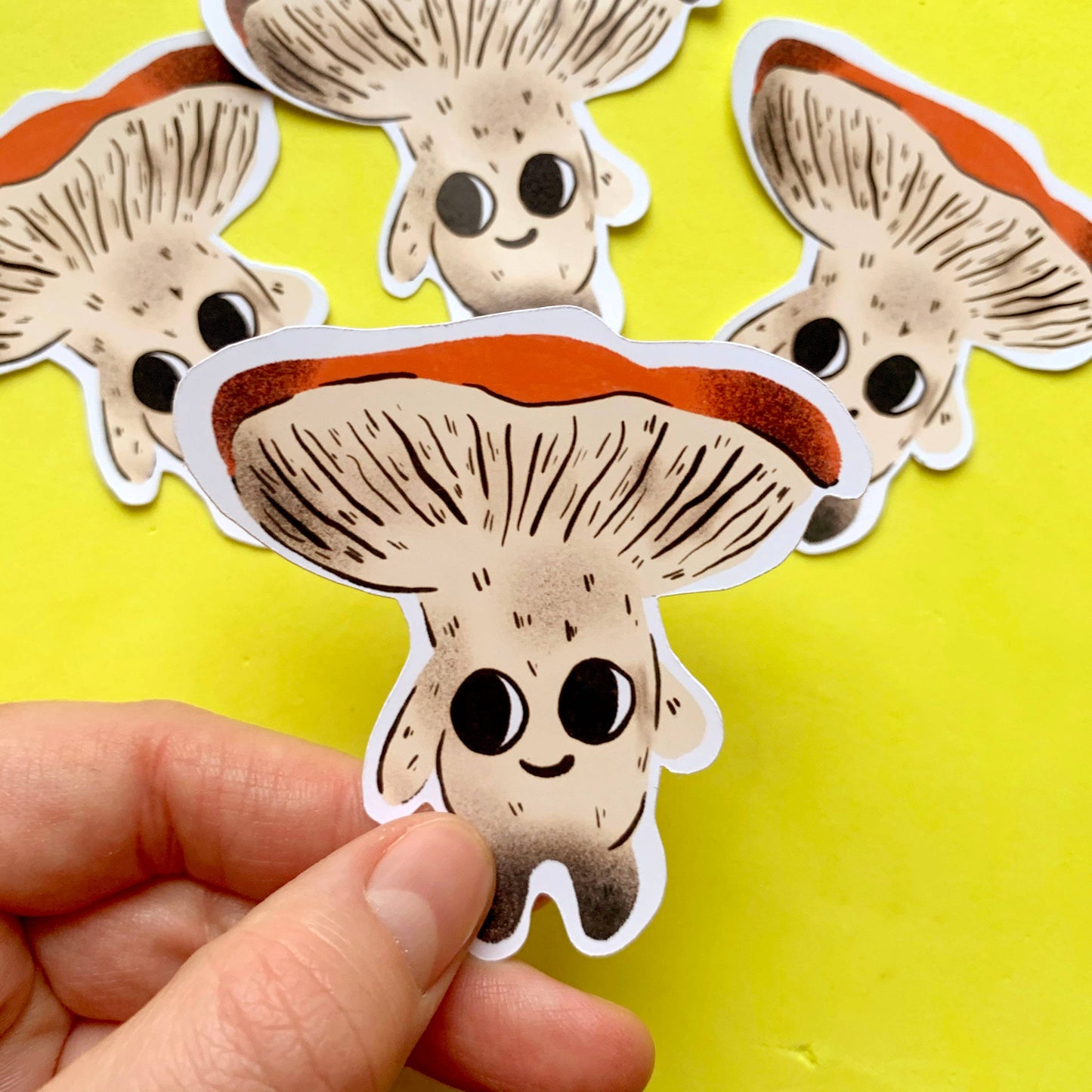 Mushroom Matt Paper Sticker