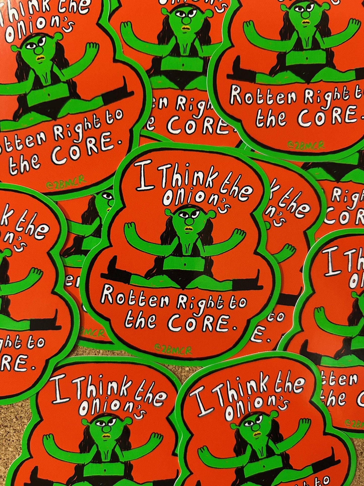 The Onion's Rotten Ogre Core Brat Vinyl Sticker 7x8cm