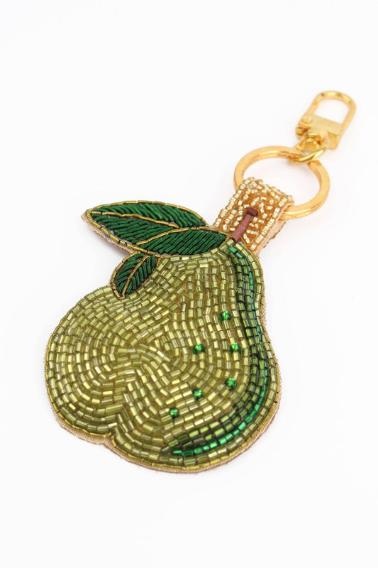 GREEN PEAR KEYRING/BAG CHARM