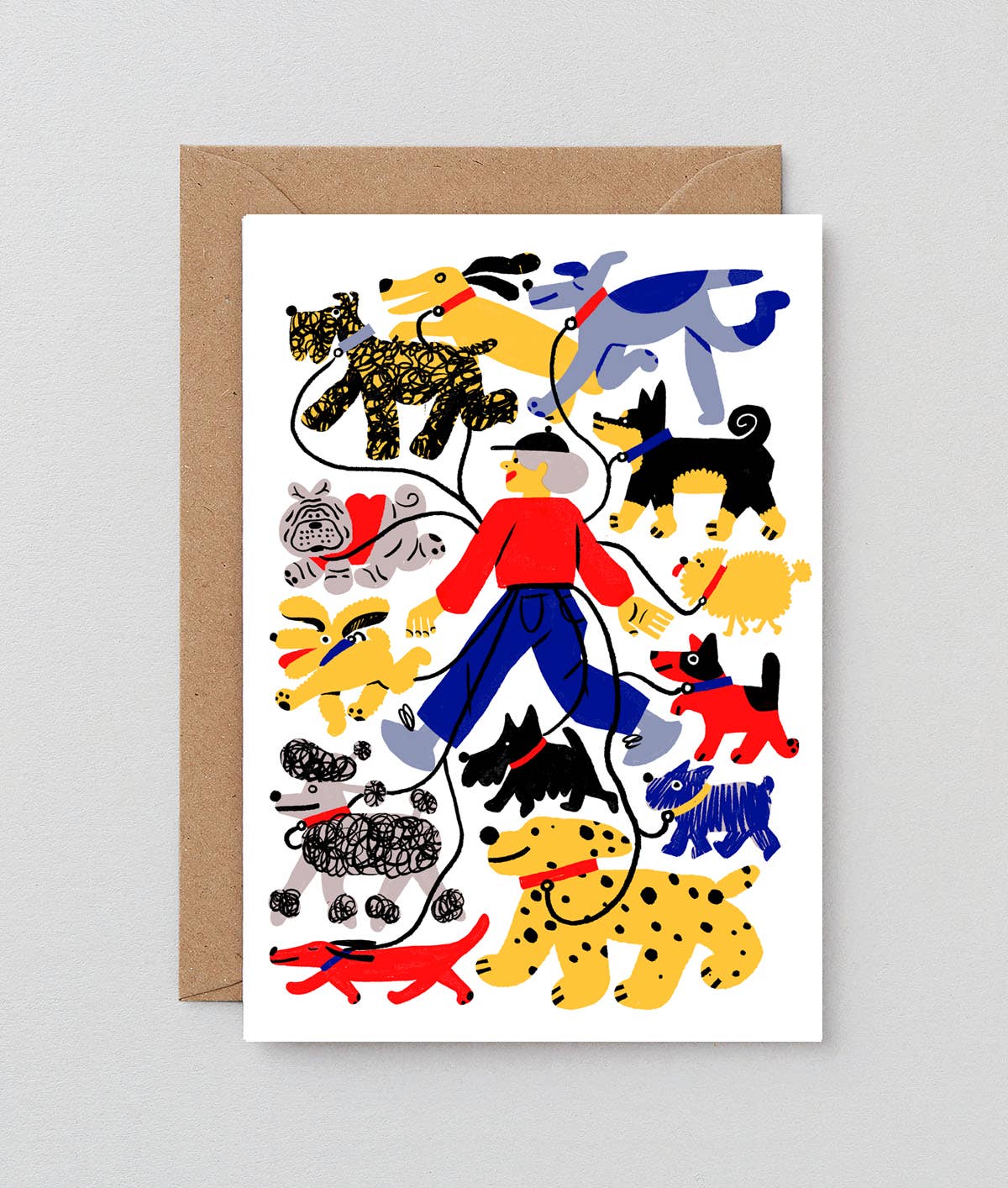 NY Dog Walker Greetings Card