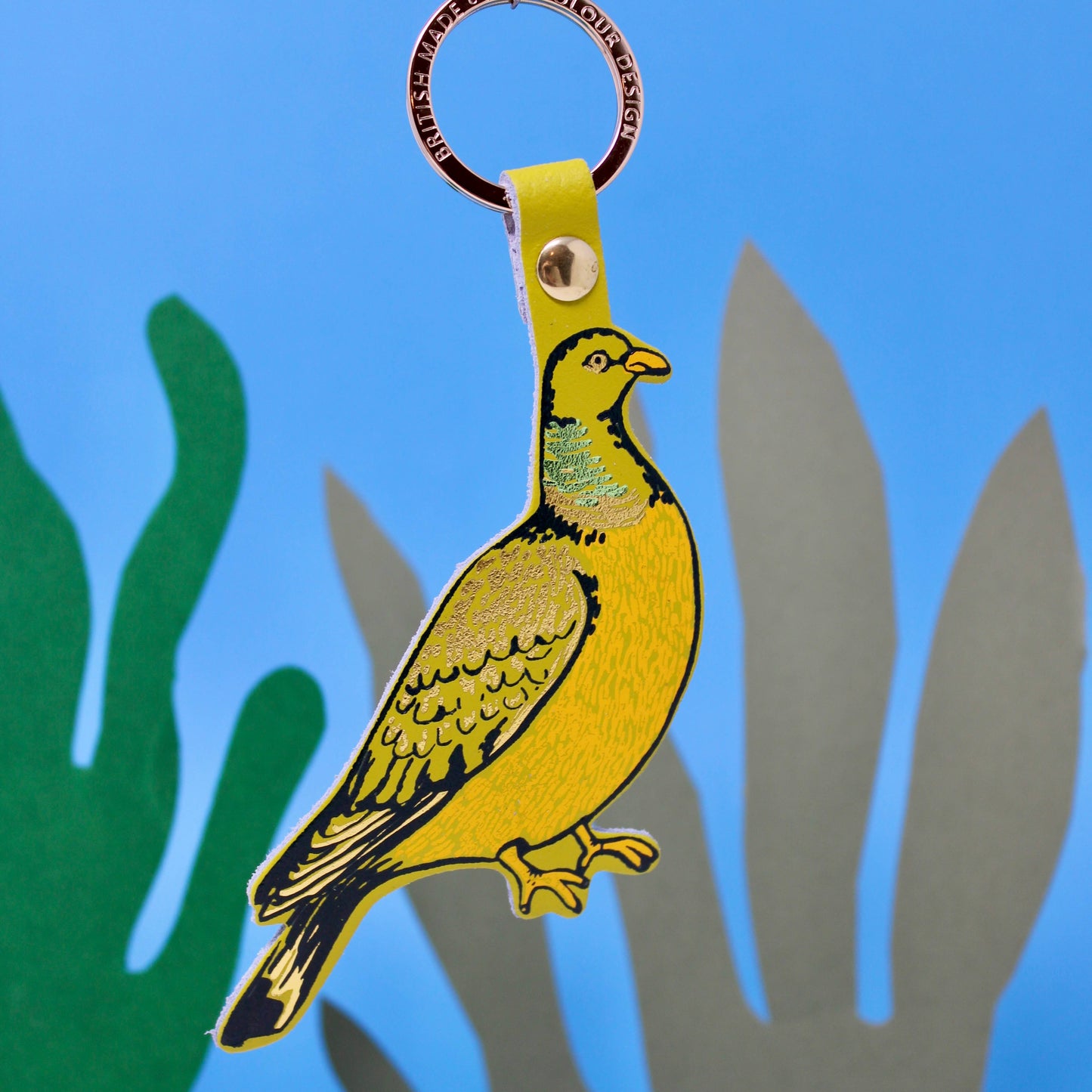 Feral Pigeon Key Fob: Lilac Grey