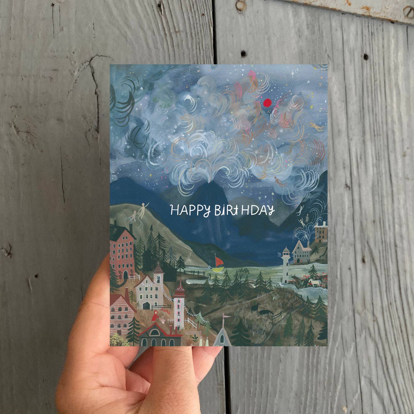 Happy Birthday Harbor Greeting Card: Sleeved Single A2 Card