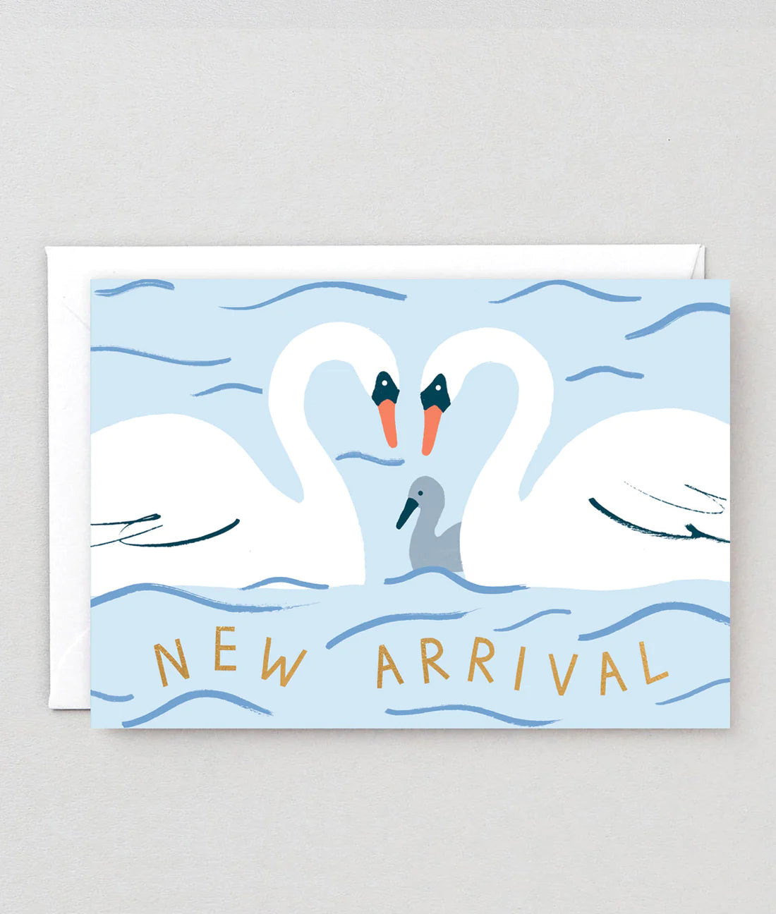 New Arrival Swan Baby Card