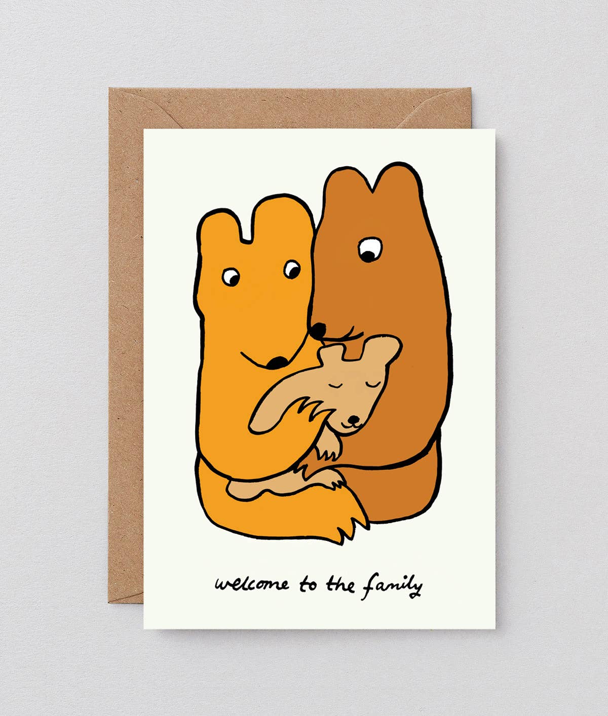 'Welcome To The Family' Embossed Greetings Card