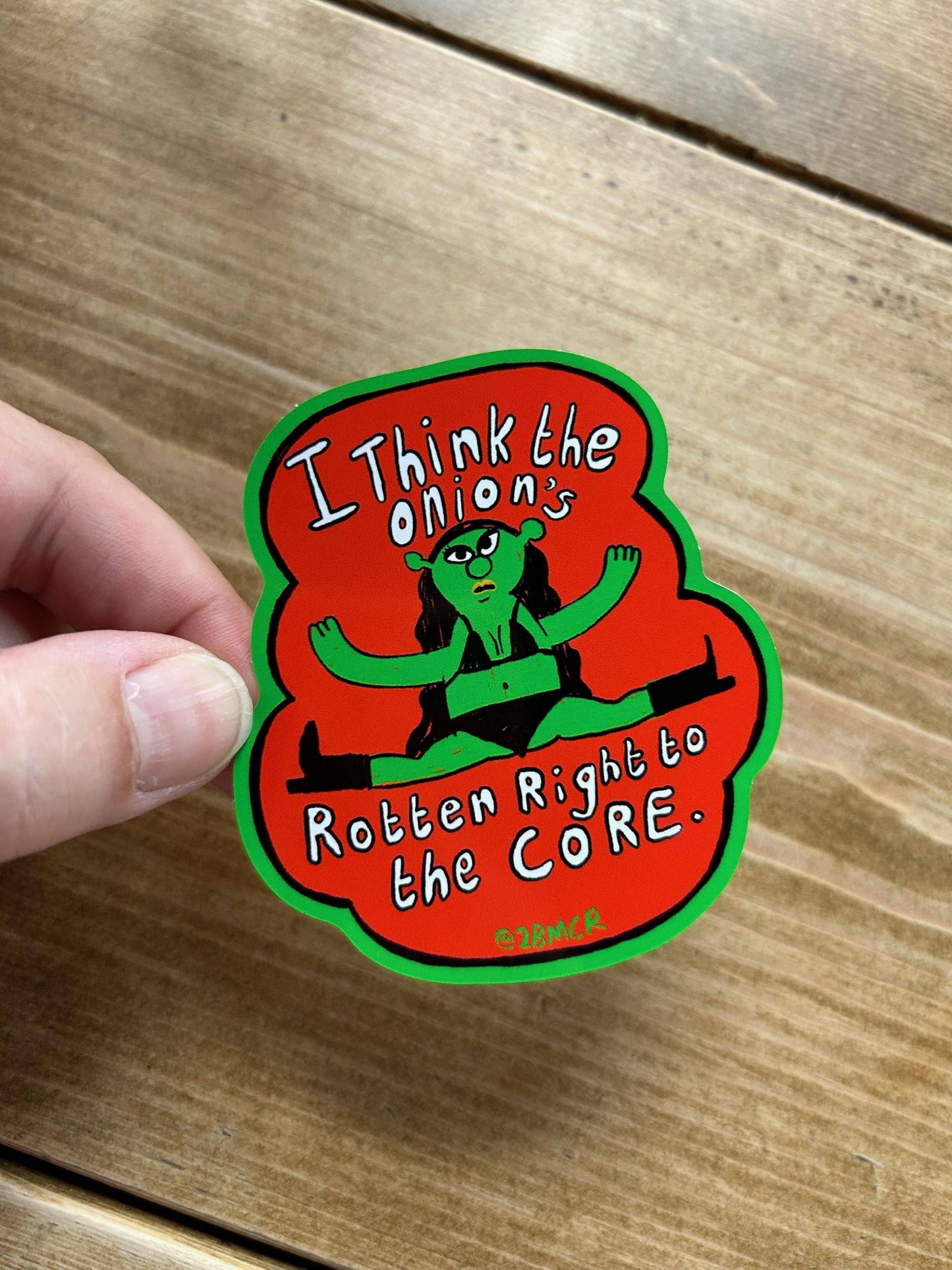 The Onion's Rotten Ogre Core Brat Vinyl Sticker 7x8cm
