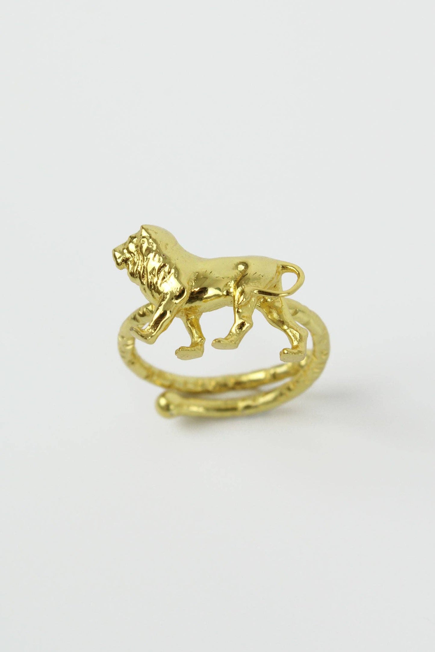 GOLD LION ADJUSTABLE RING