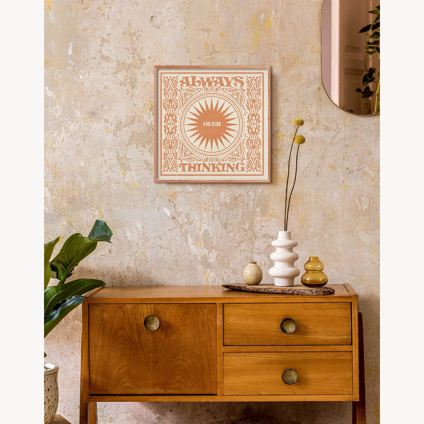 Always Over Thinking Print: 12 x 12 inches