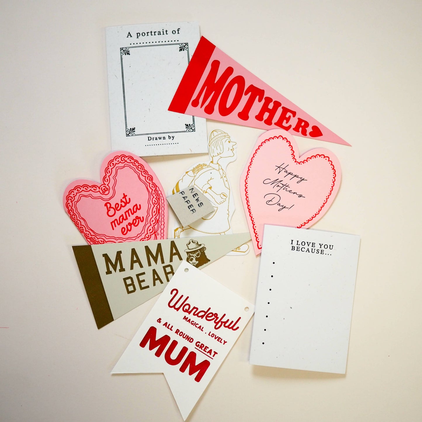 Portrait of fill in the blank letter press cards