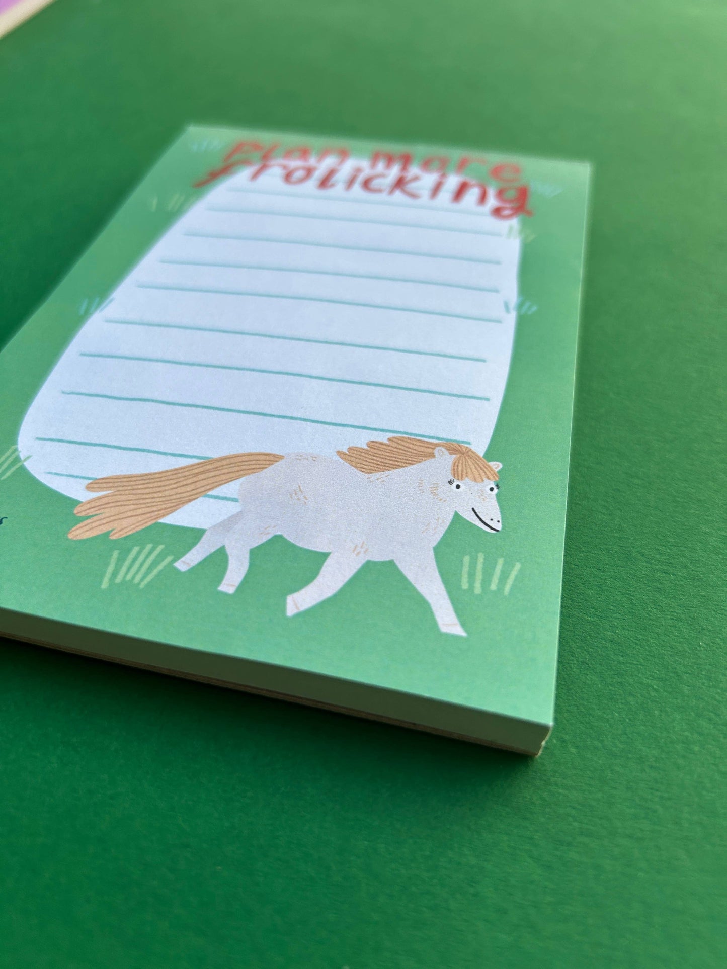Plan More Frolicking, Horse - A6 Jotter / Notepad / Pad