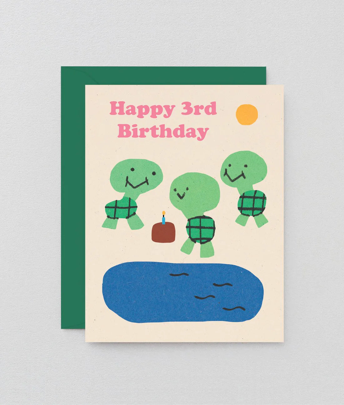 Happy 3rd Birthday Turtle Card