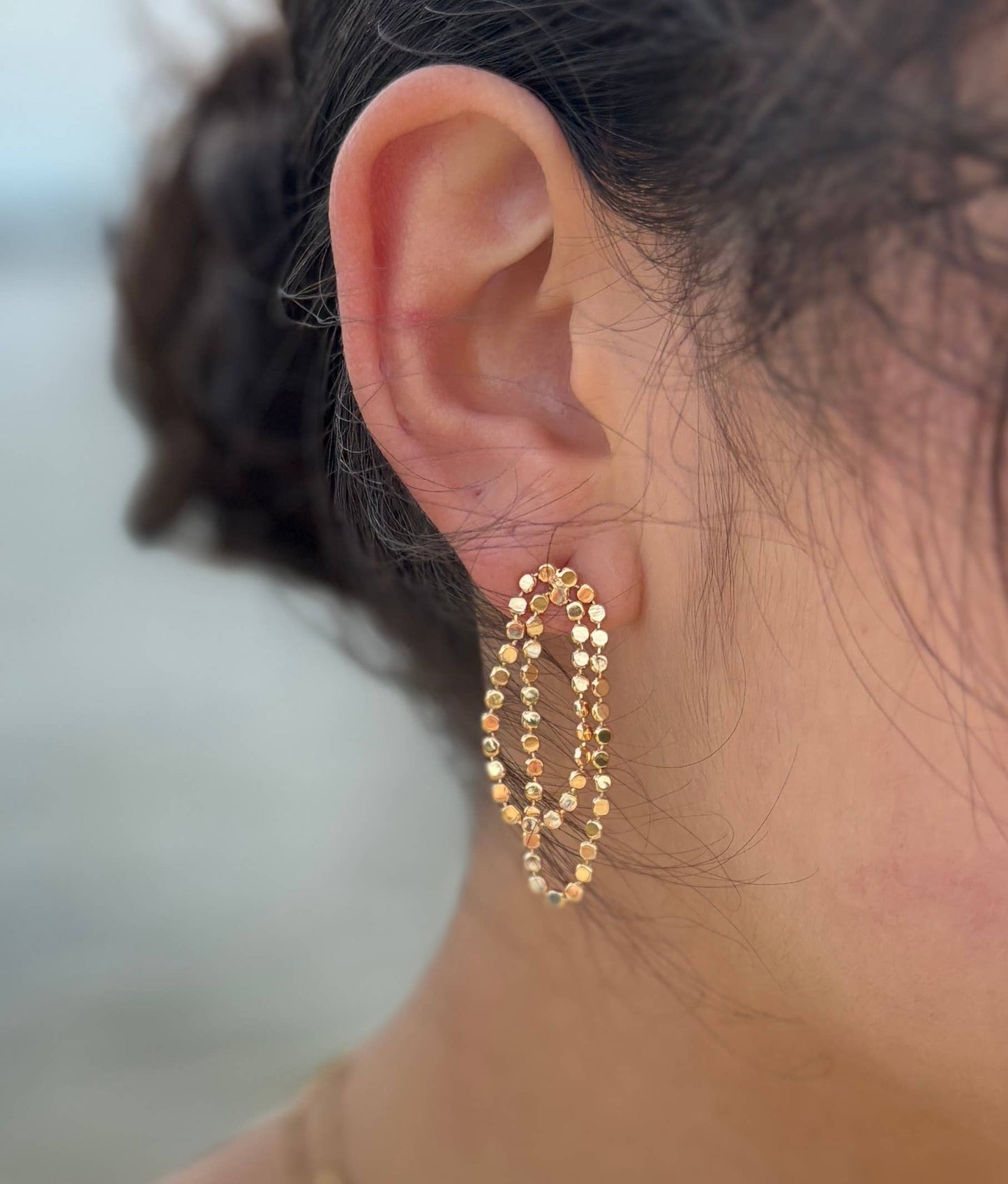 14ct Gold Plated Chain Earrings