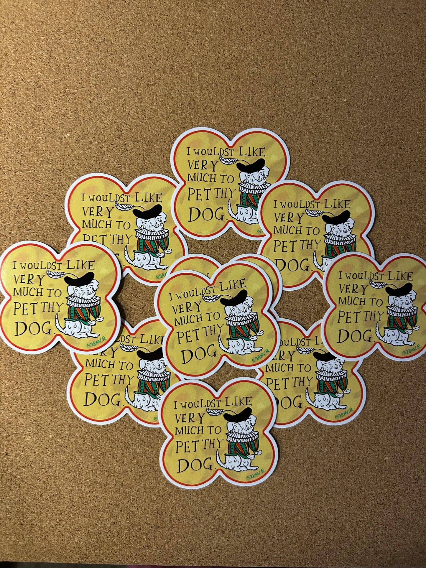 I Would Like to Pet Your Dog Vinyl Sticker 8cm x 8cm