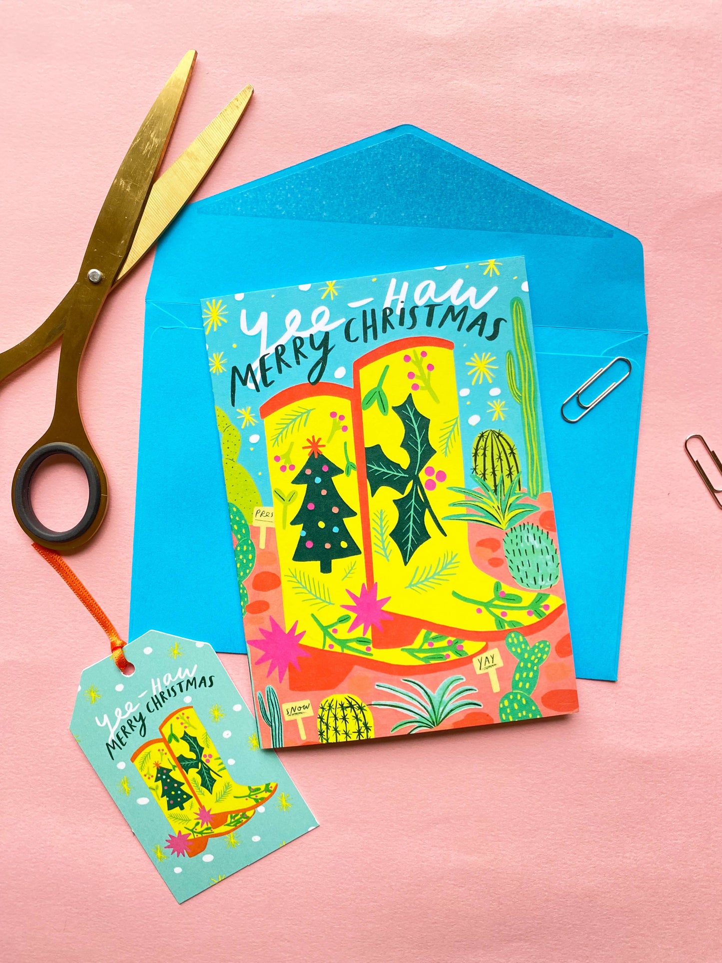 Yee-Haw Merry Christmas Greetings Card