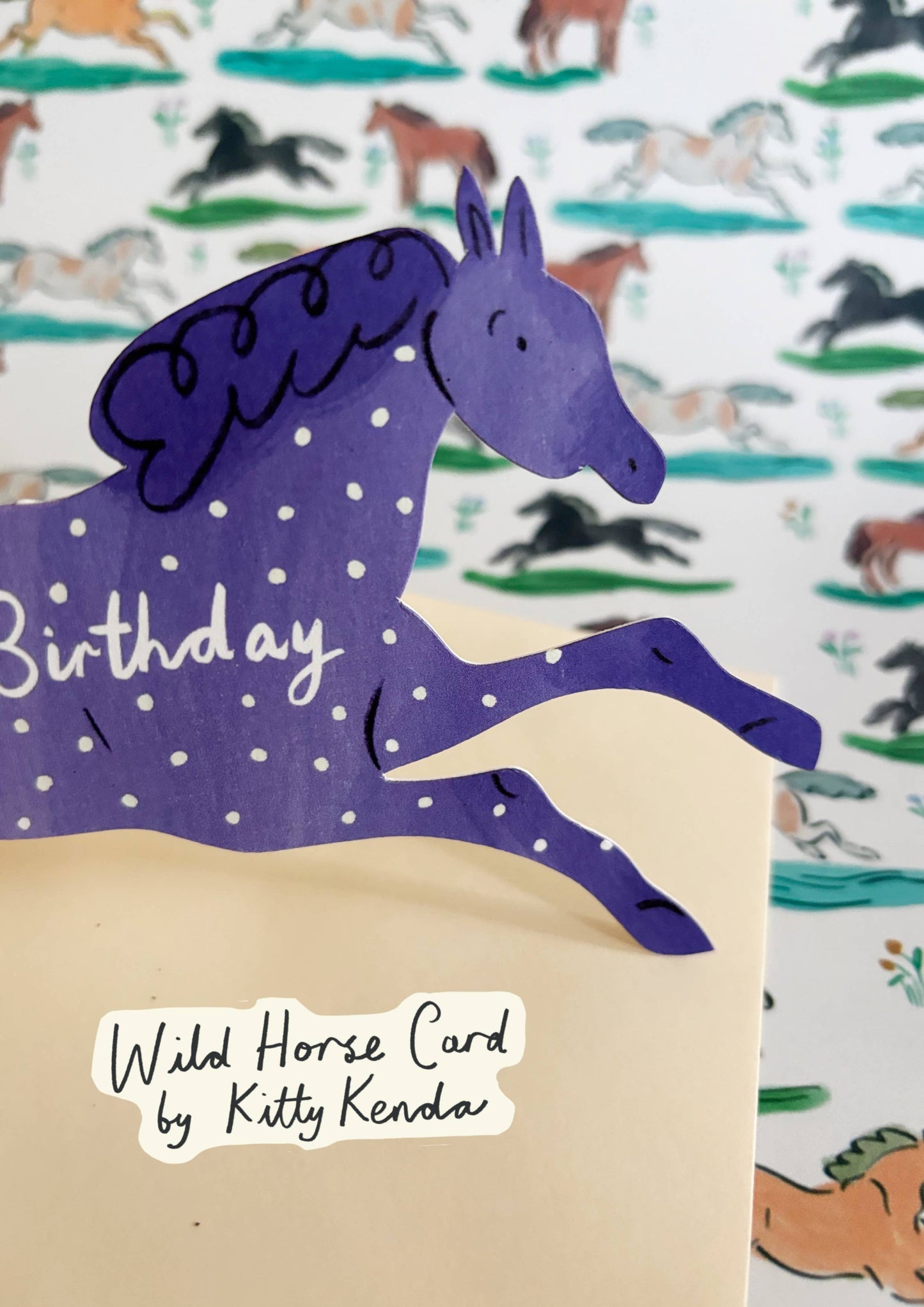 Wild Horse Shaped Greeting Card