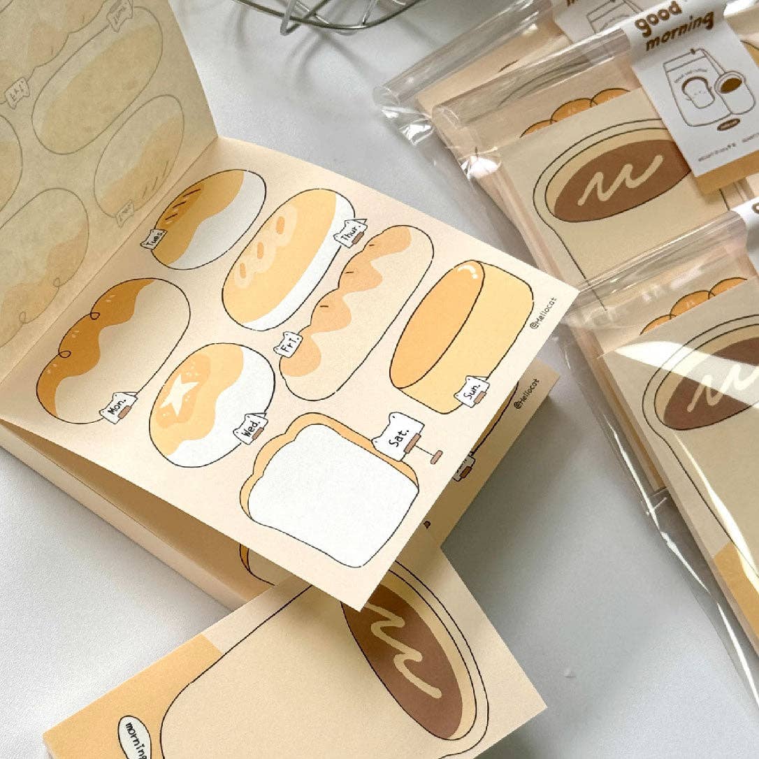 Hello Cat | Bread Cat Memo Note Pad: D
