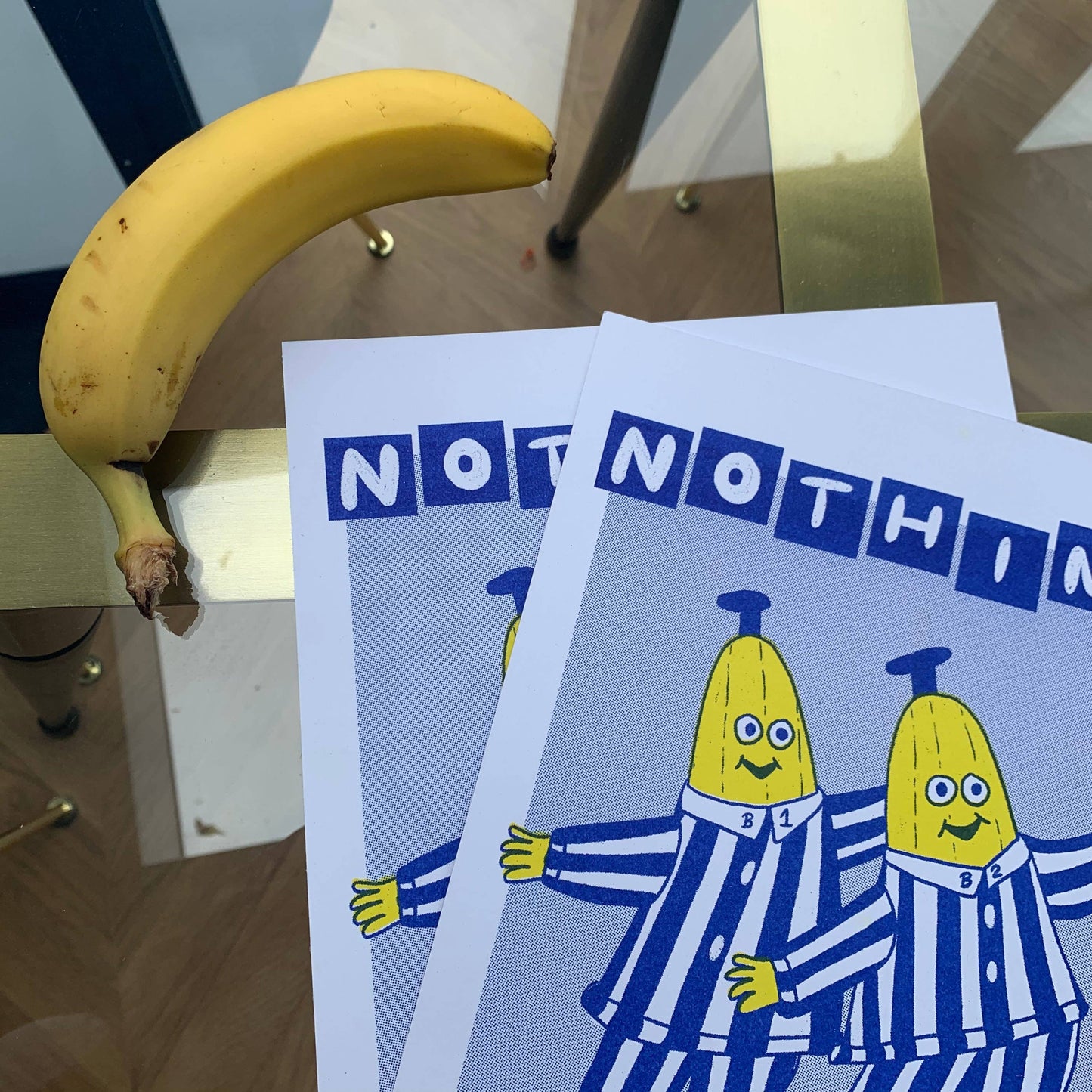 Nothing Matters Bananas Pyjamas A4 Risograph Print