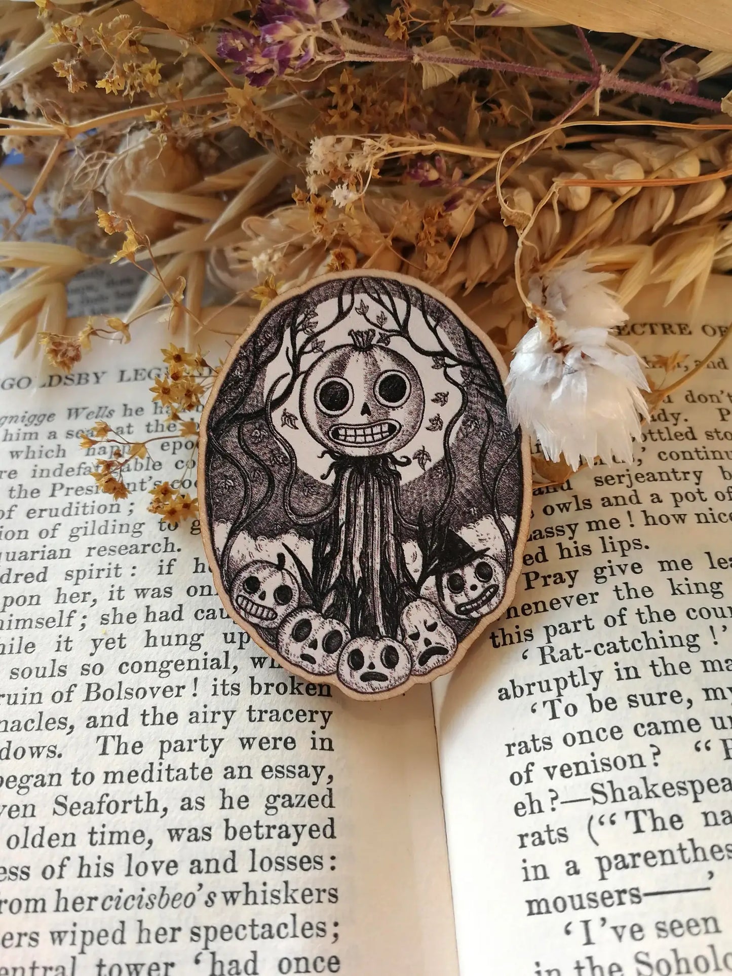 Patient Is The Night Wooden Pin Badge