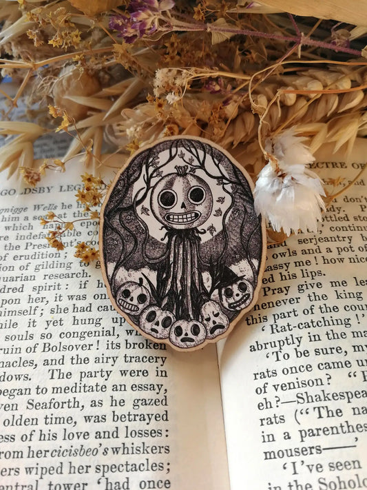 Patient Is The Night Wooden Pin Badge