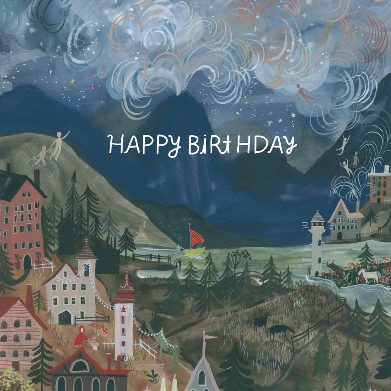 Happy Birthday Harbor Greeting Card: Sleeved Single A2 Card