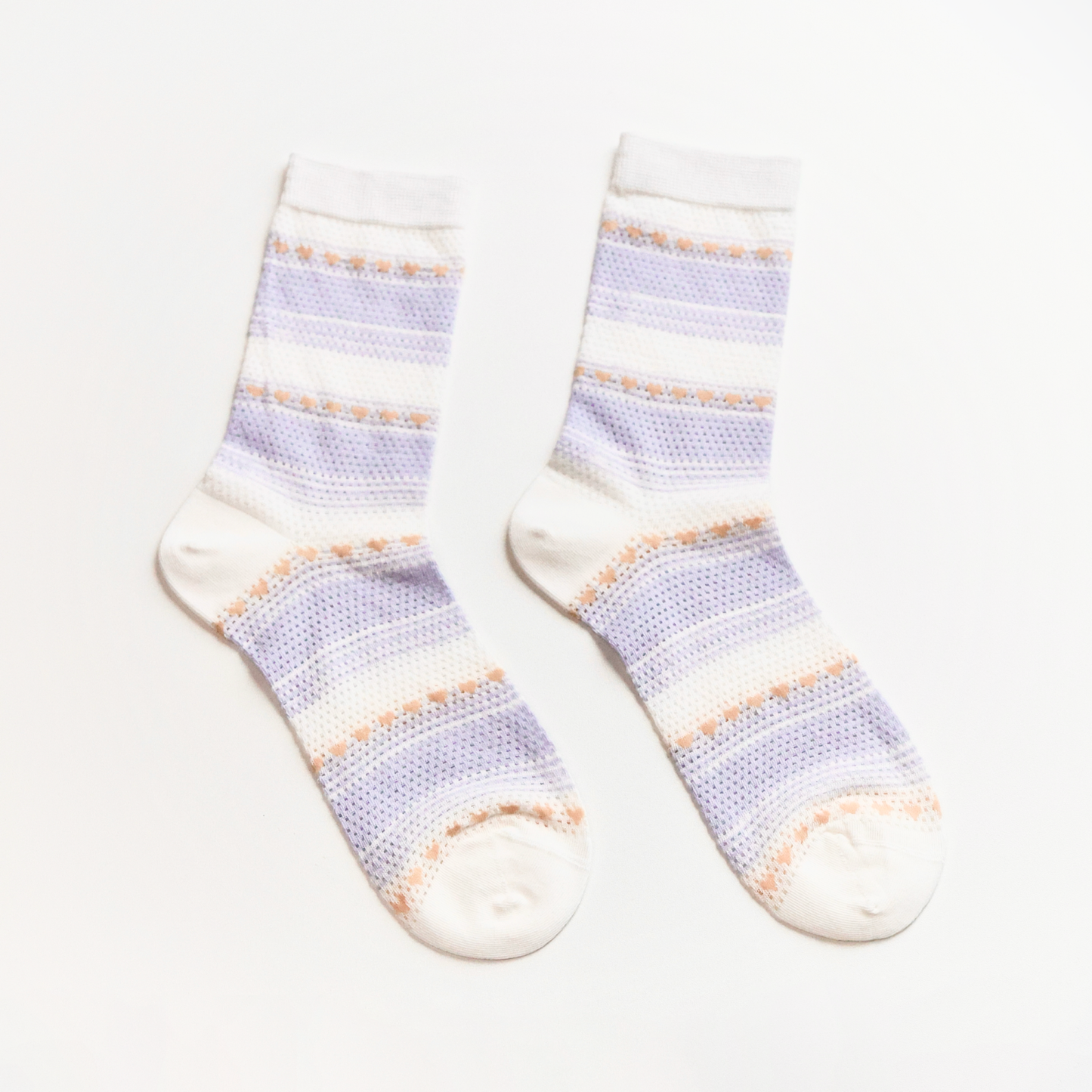 Women's Purple Floral Mesh Socks – Lightweight & Breathable: No.4
