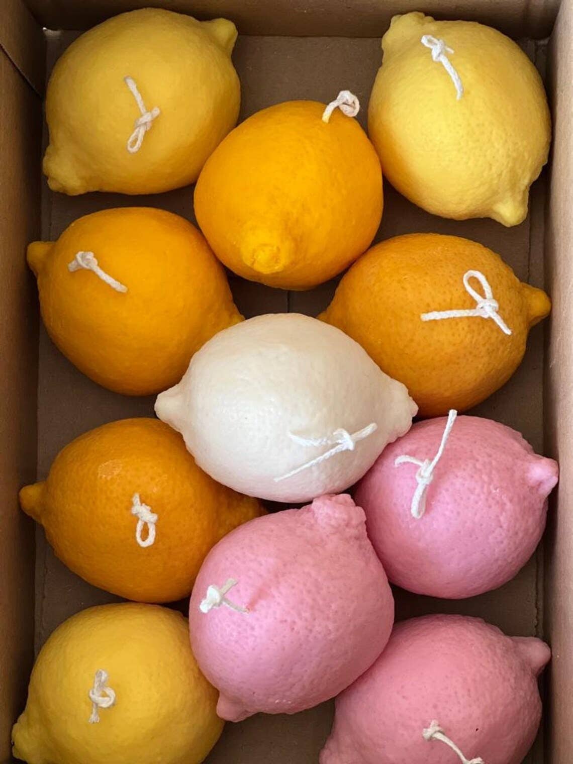 Soy Wax Sicilian Summer Lemons Candle - Unscented: Pink