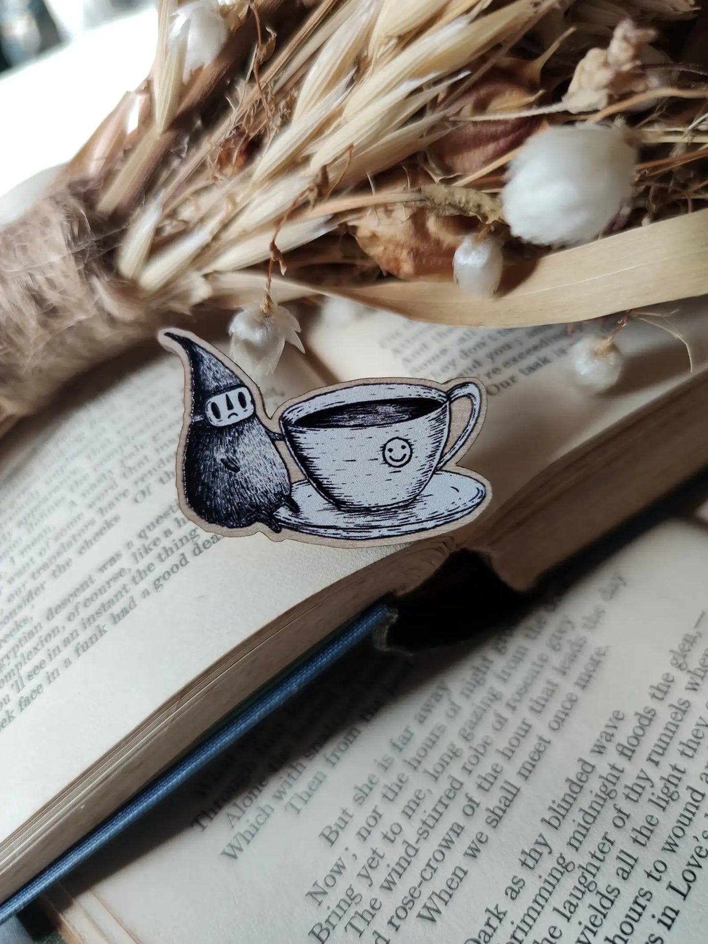 Coffee Spirit Wooden Pin Badge