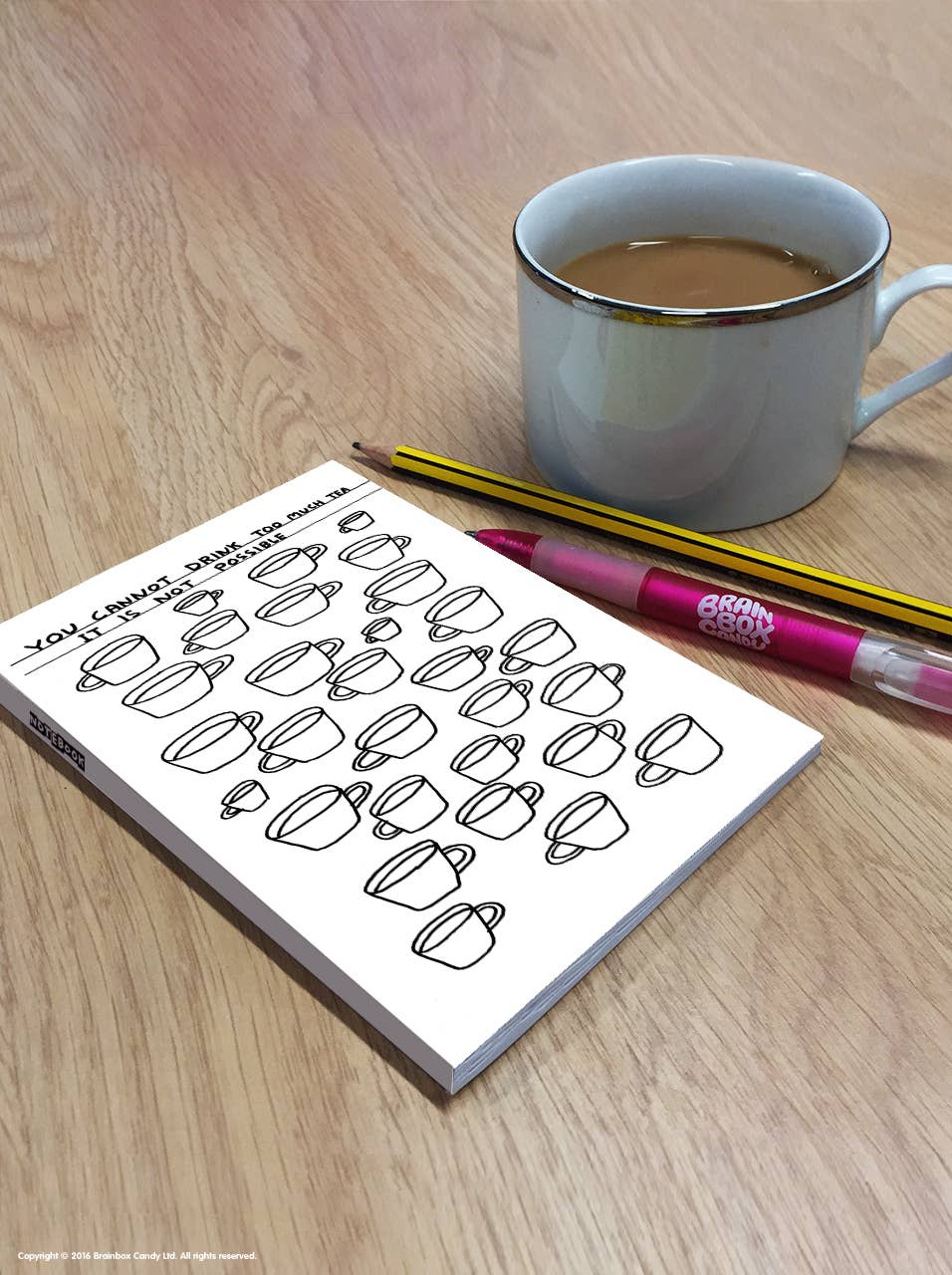 David Shrigley A6 Notebook Drink Too Much Tea