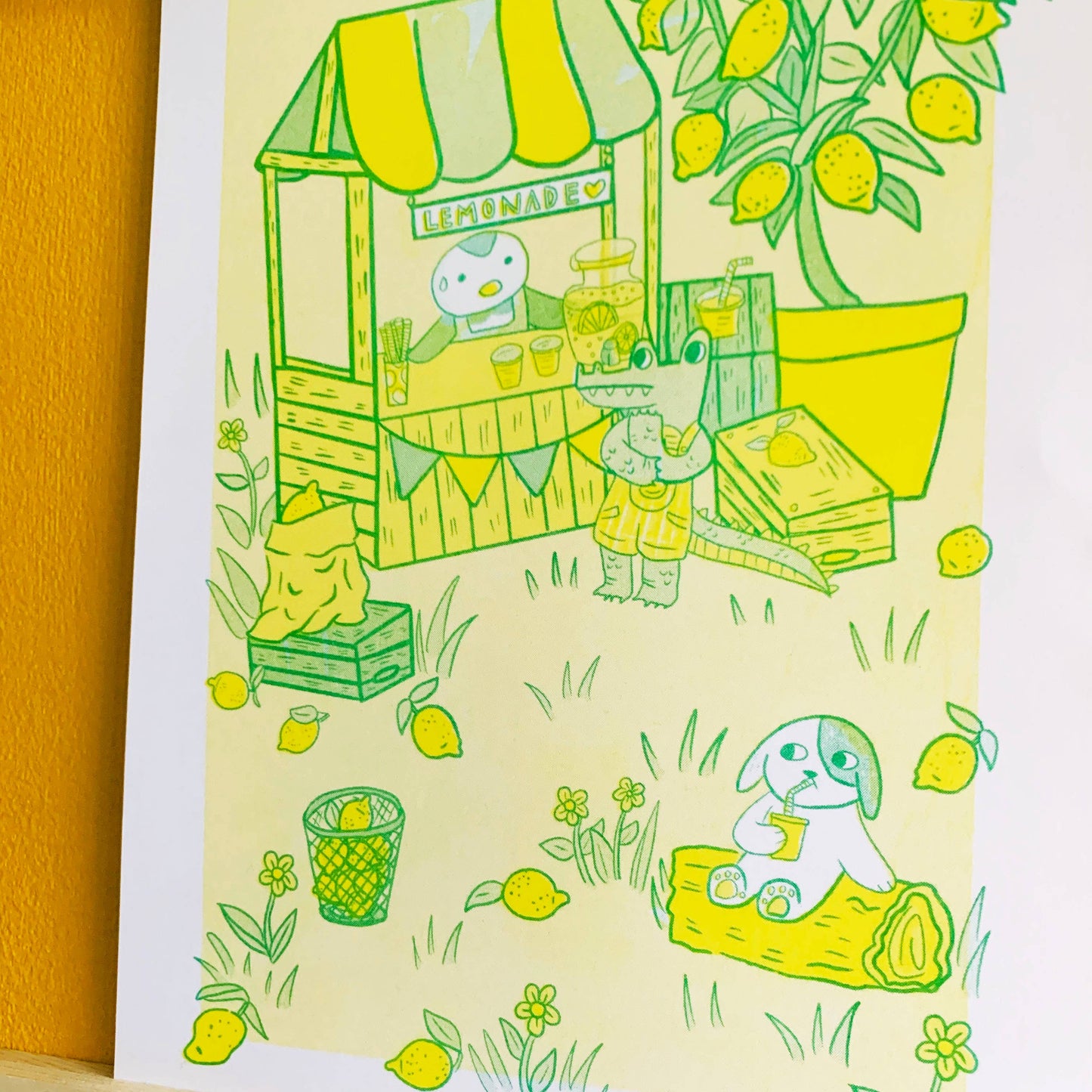 Lemonade Stand Riso Print