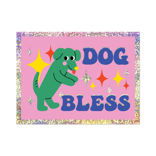 Dog Bless sticker: Single