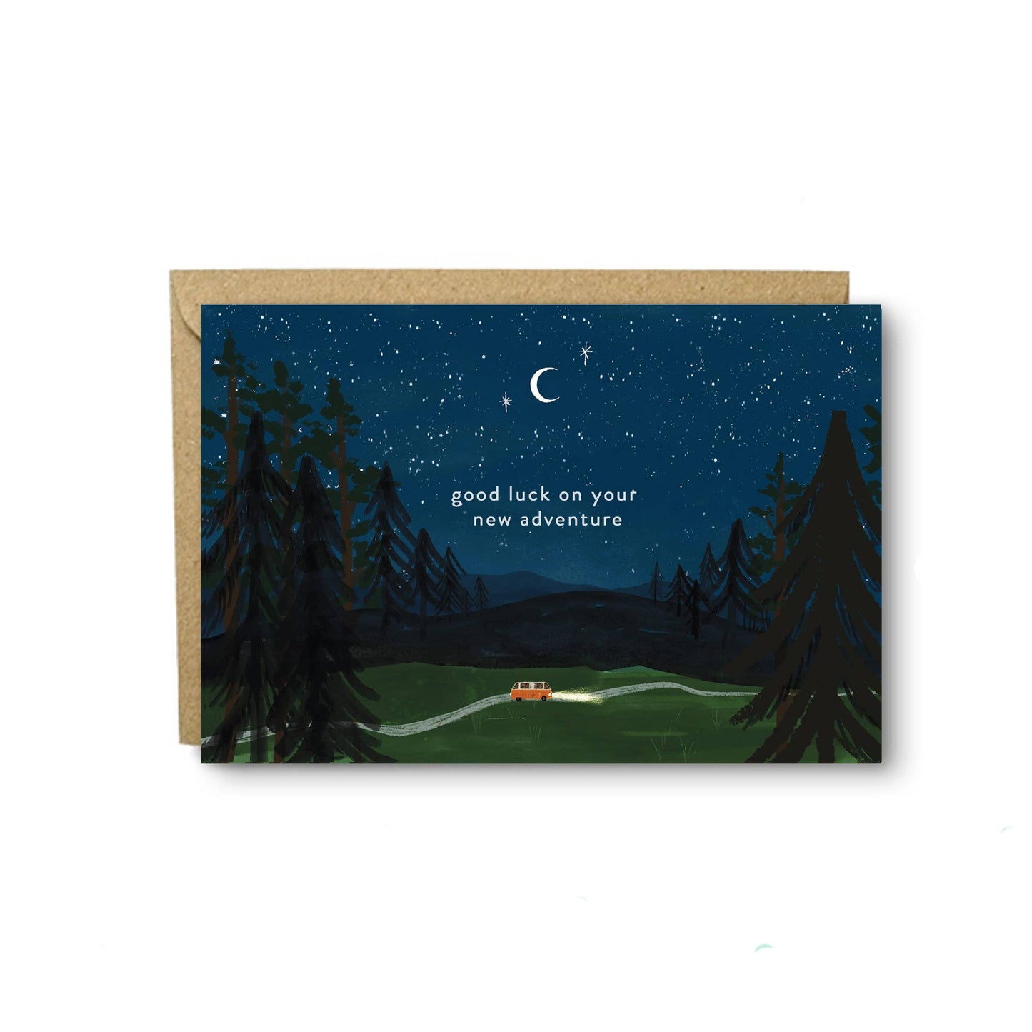 Good Luck Campervan Card: Biodegradable Cello Bags