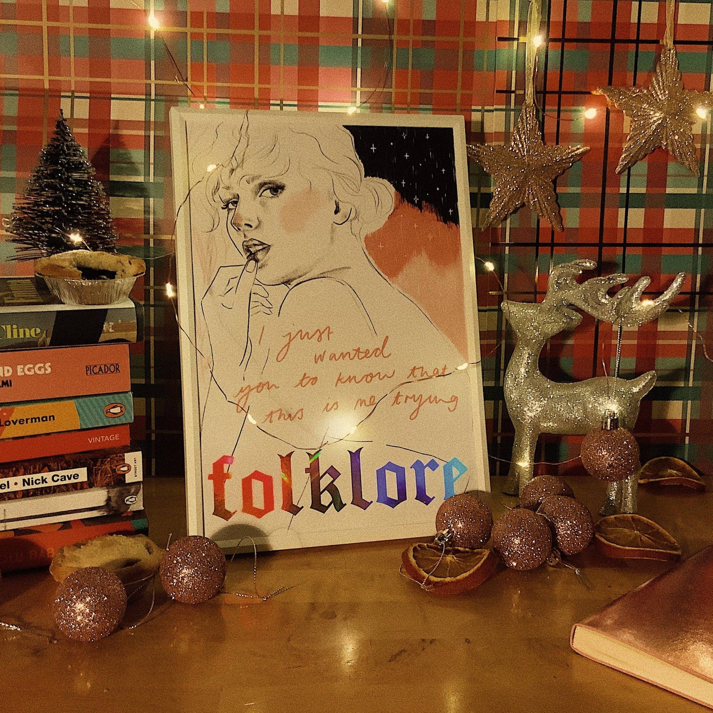 Folklore - Taylor Swift A4 holographic art print