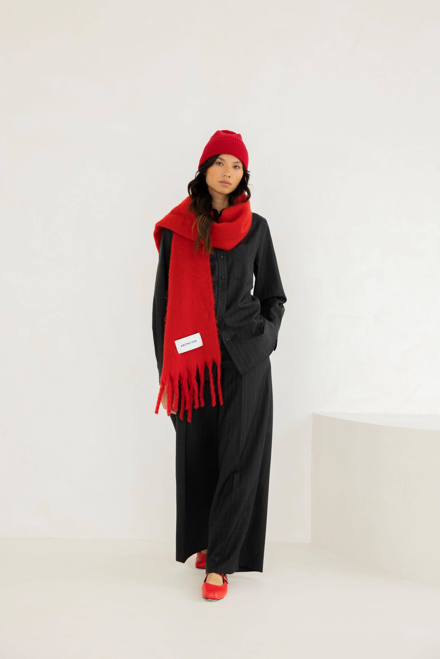 The Stockholm Scarf - 100% Recycled - Crimson Red - AW25