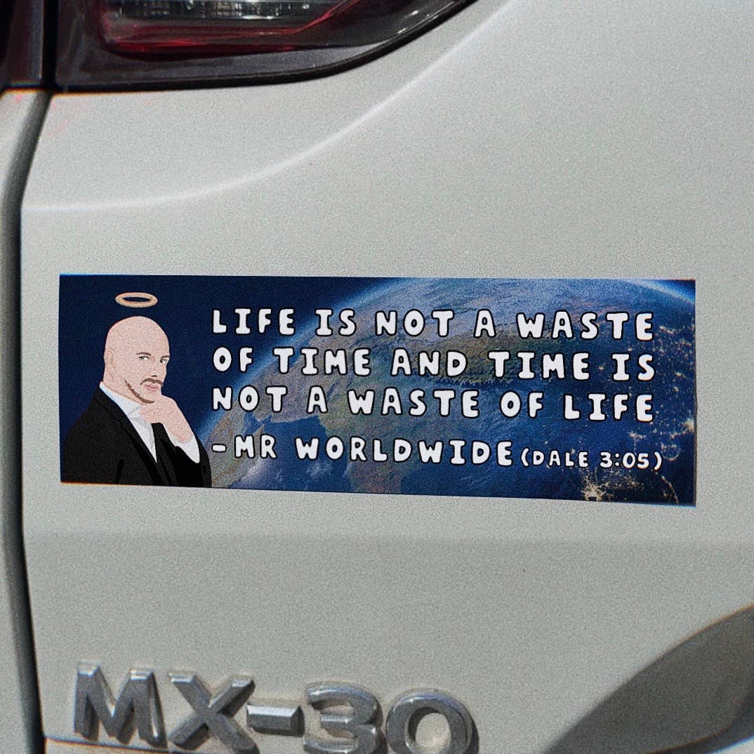 Mr Worldwide | Bumper Sticker
