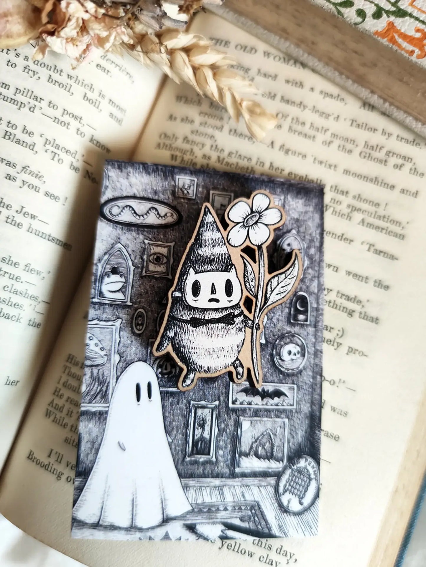 Matchsticks the Forest Spirit Wooden Pin Badge