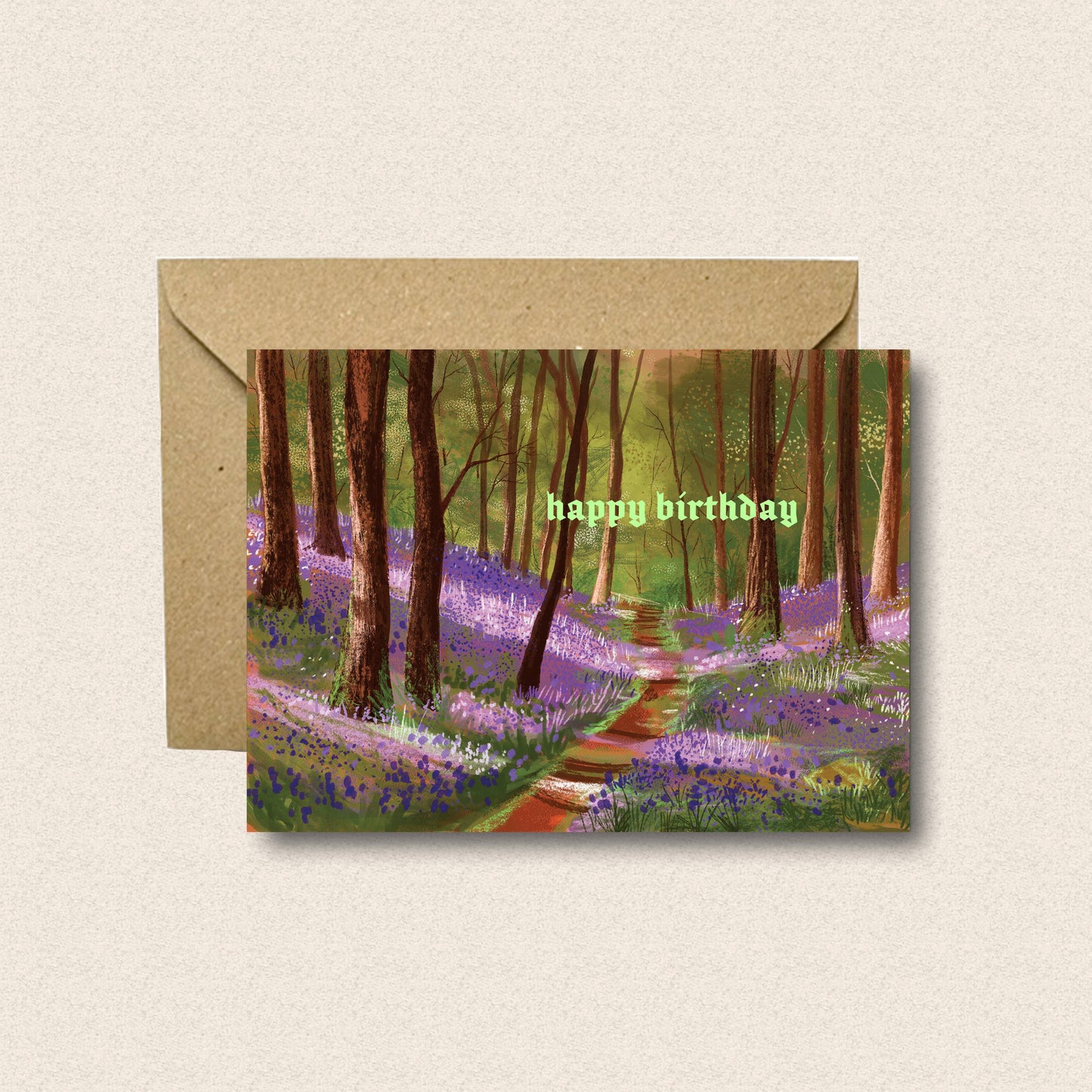 Happy Birthday Bluebell Woods Card: Biodegradable Cello Bags