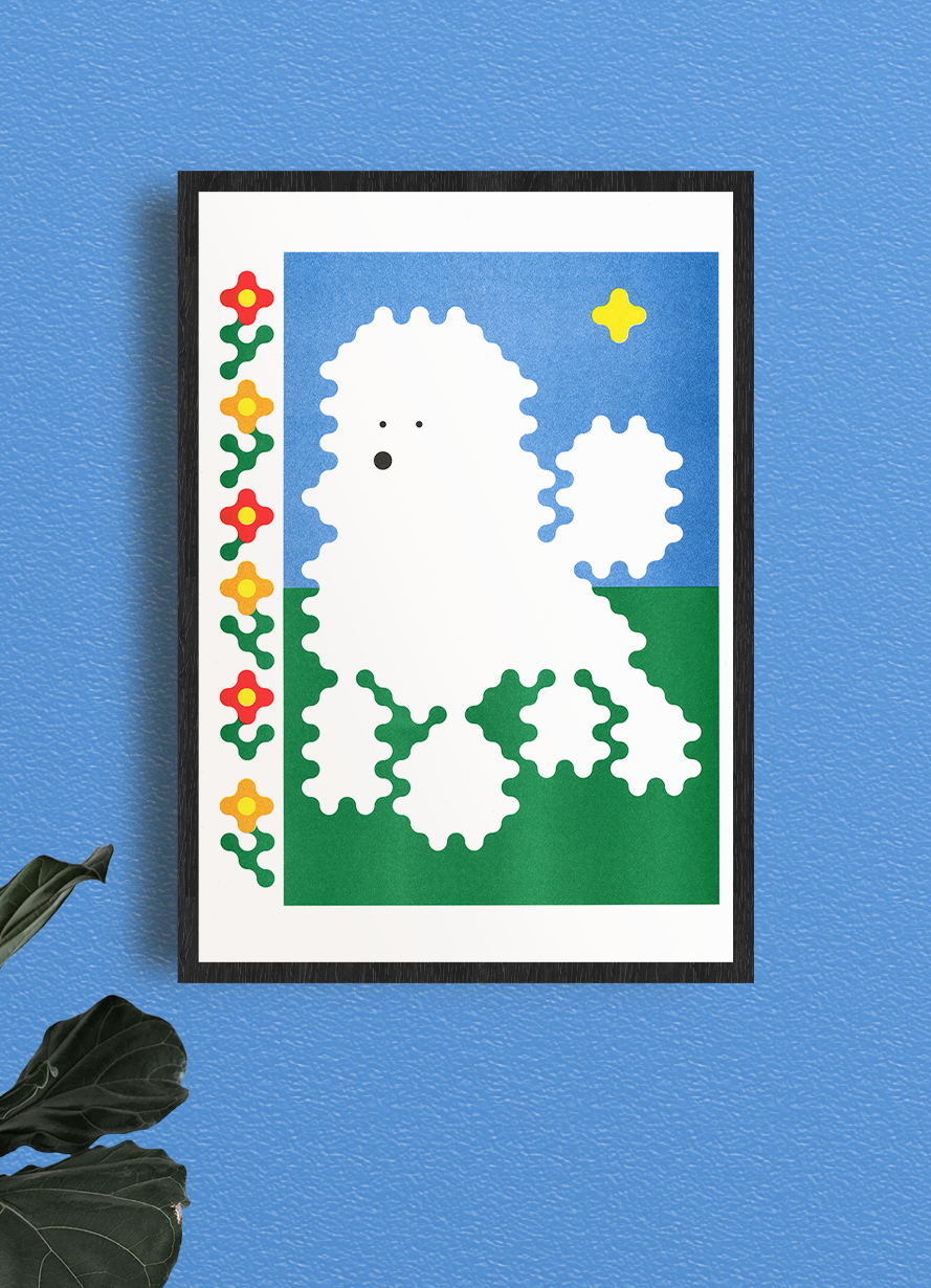 Poodle A3 Print