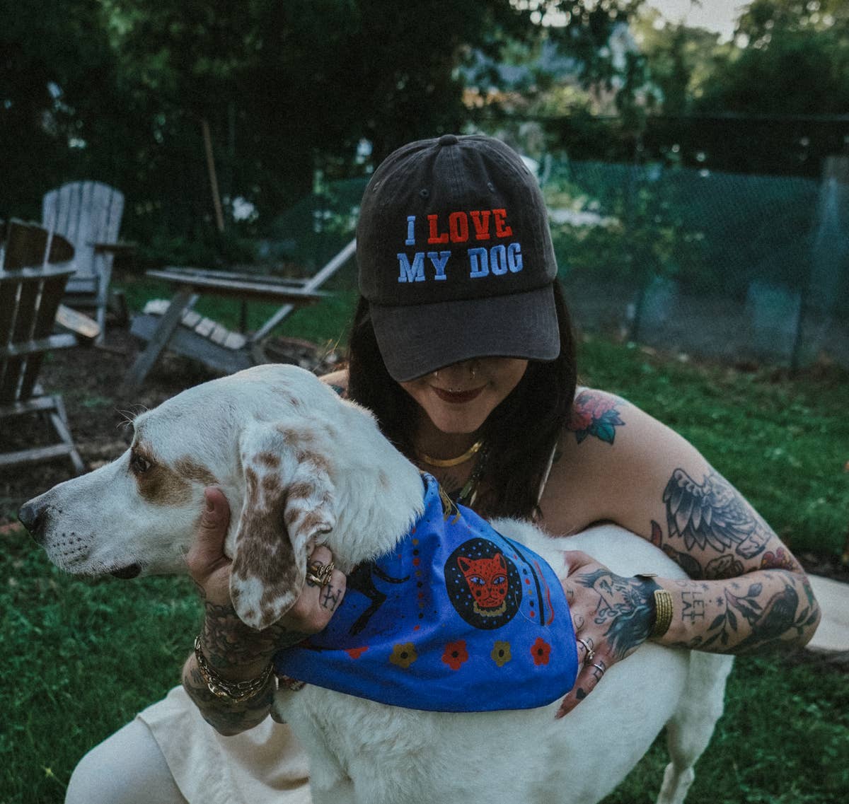 I Love my Dog Dad Hat