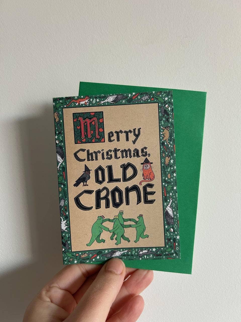 Merry Christmas Old Crone A6 Ye Olde Christmas Card