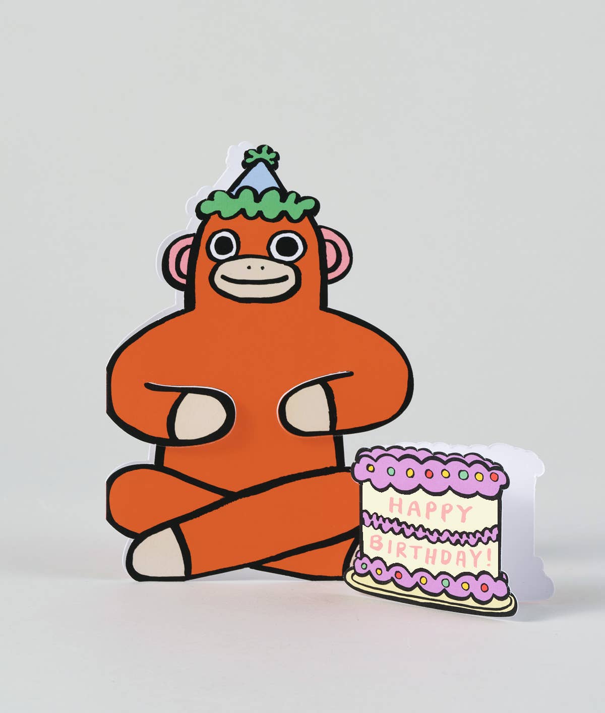 Monkey with Mini Card' Kid's Greetings Card