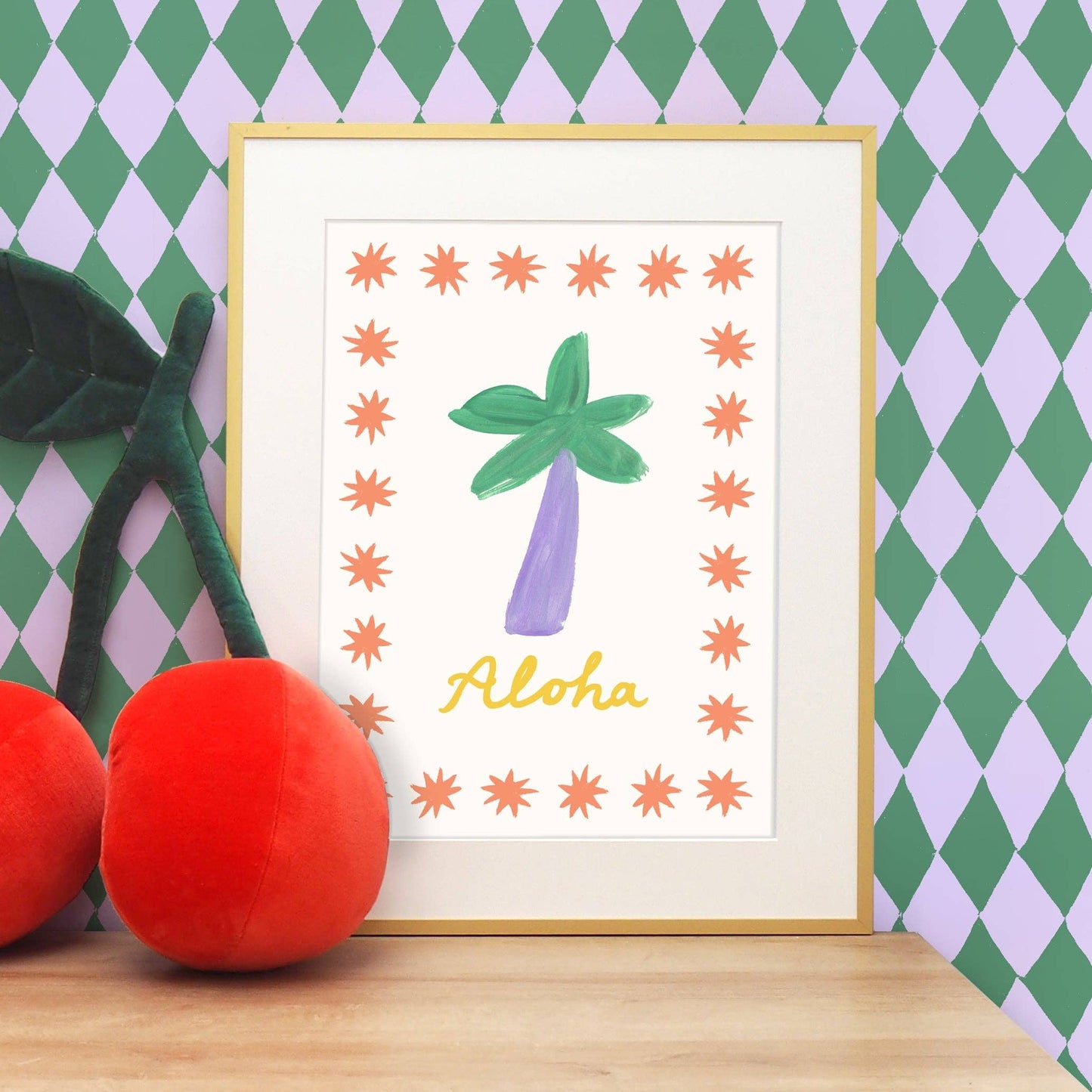 Aloha Palm Stars Print