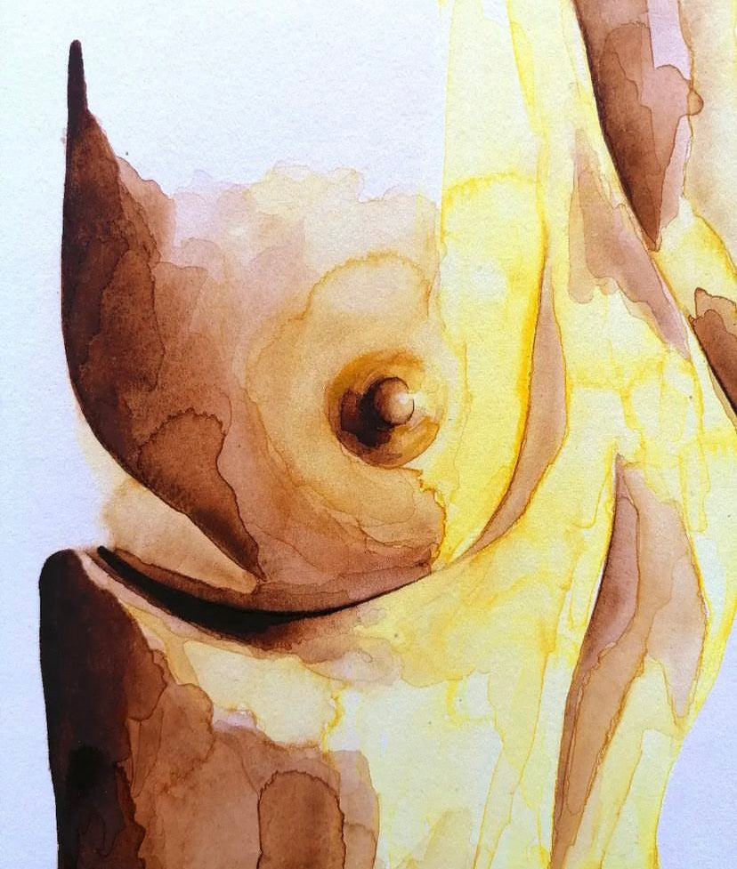 Naked Yellow A3 Print