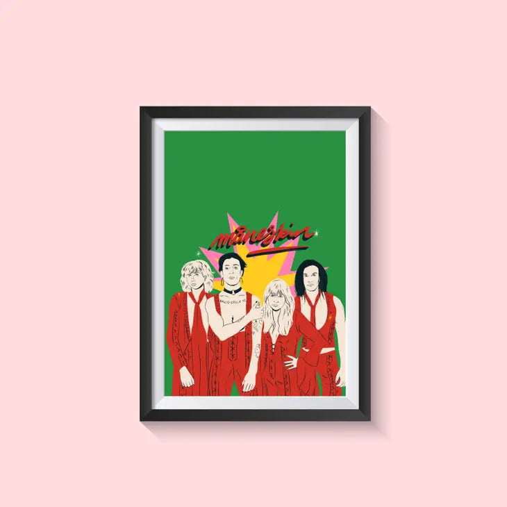 Maneskin Eurovision A4 Print