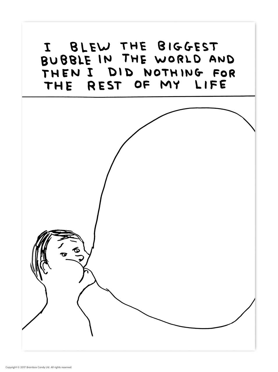 David Shrigley Postcard Biggest Bubble