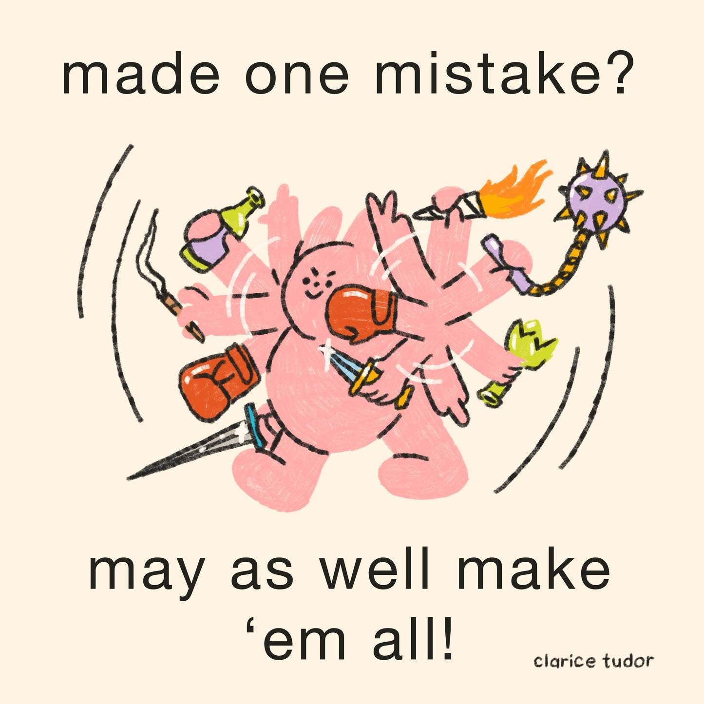 Mistakes Postcard / Print