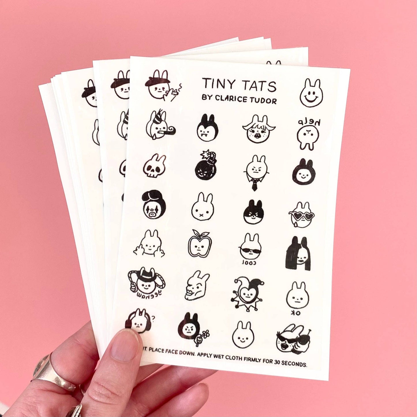 Tiny Tats Temporary Tattoo Sheet