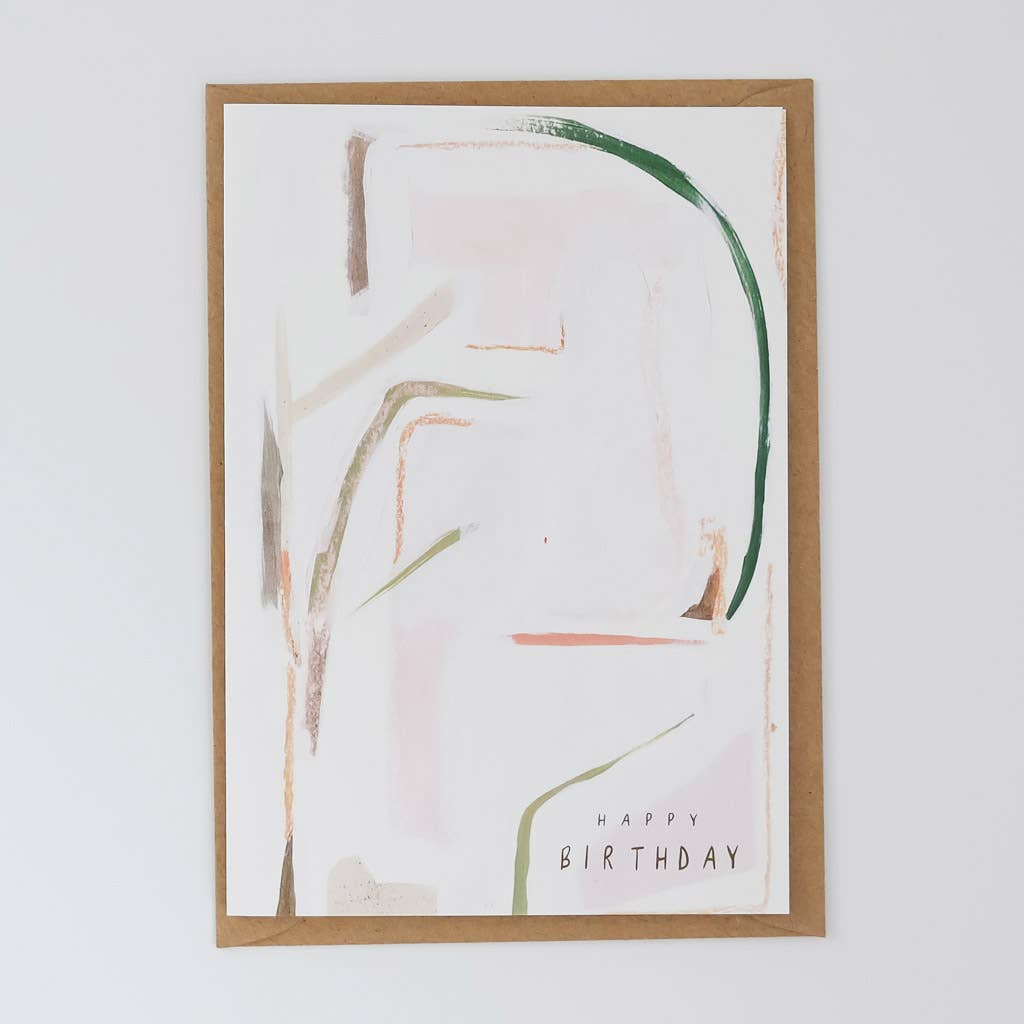 Abstract Happy Birthday Card