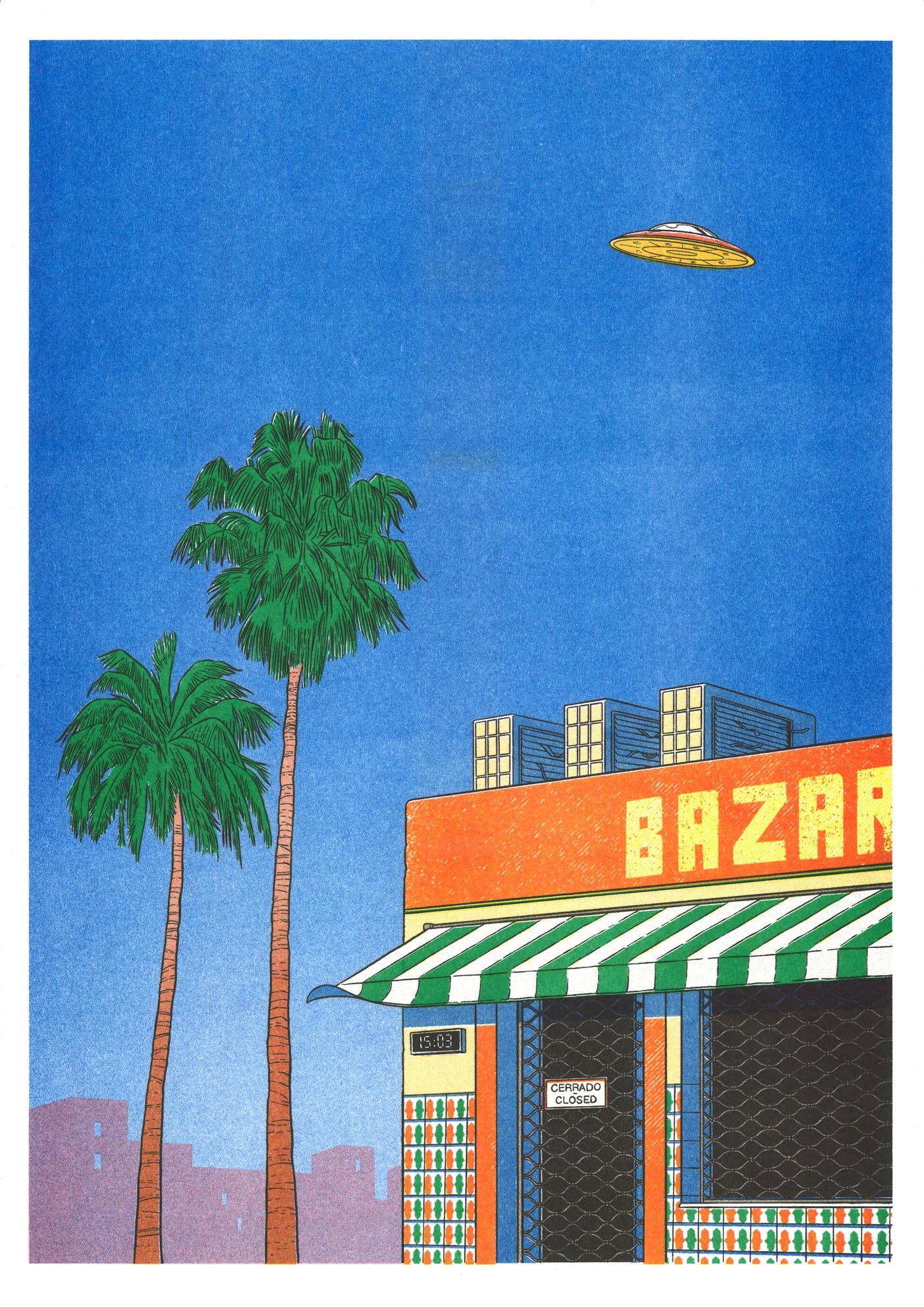 Spain at 15:00 A3 Print