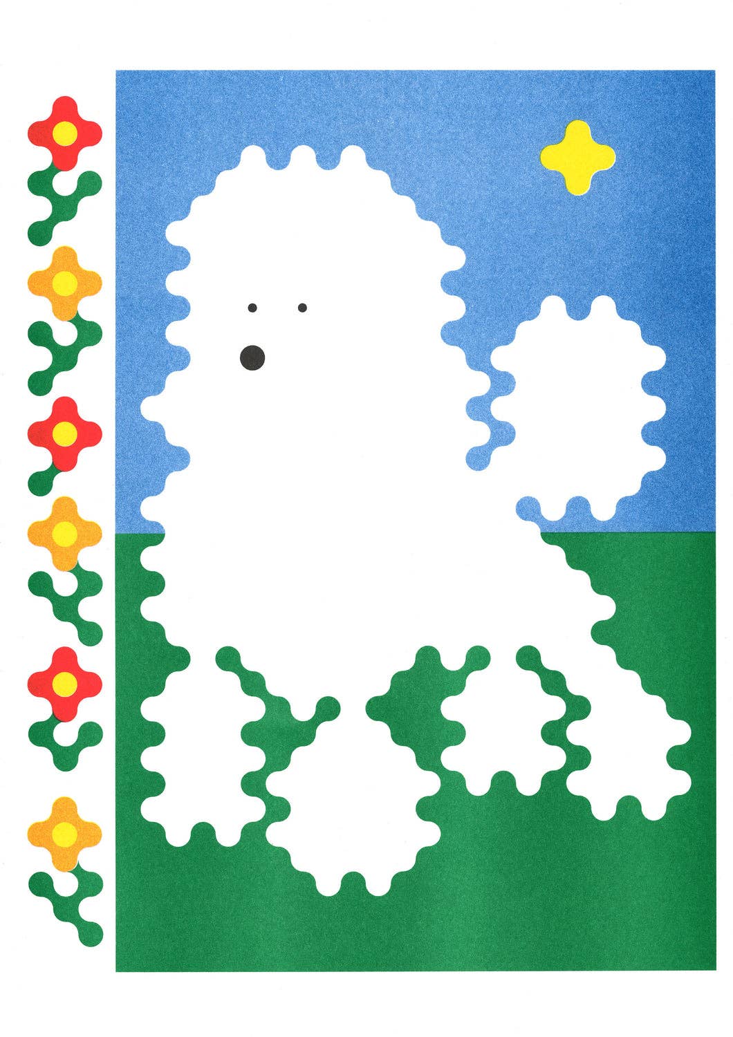 Poodle A3 Print