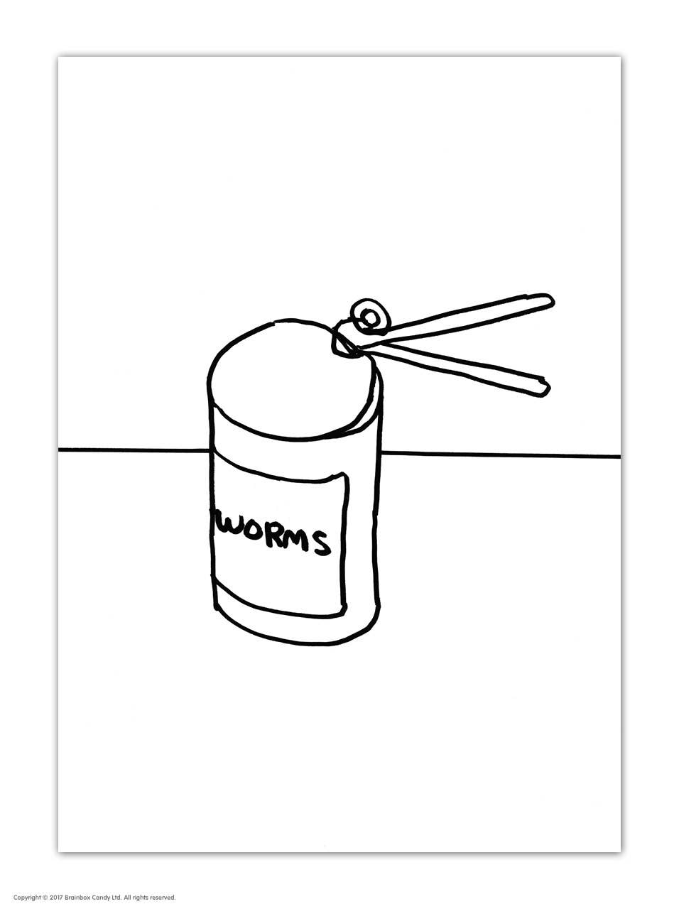 David Shrigley Postcard Worm