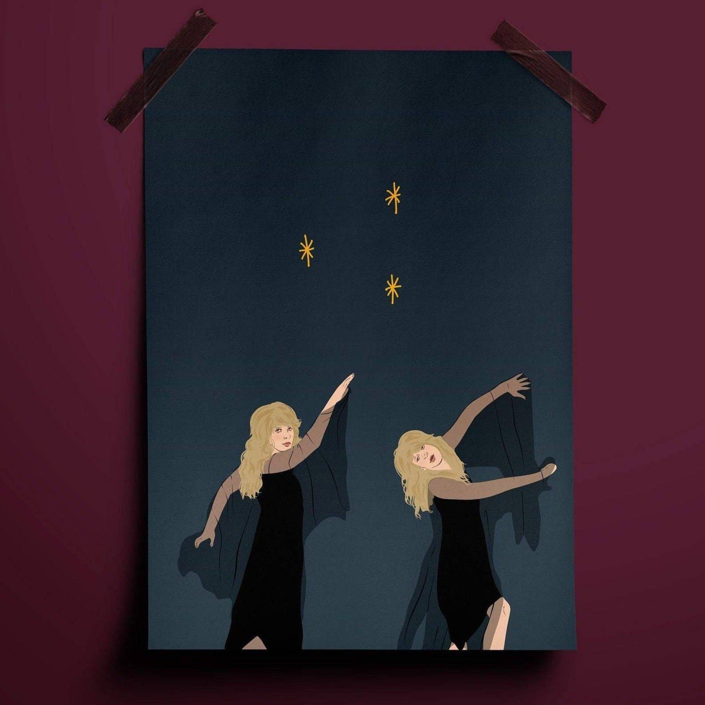 Stevie Nicks Dancing Art Print: A4